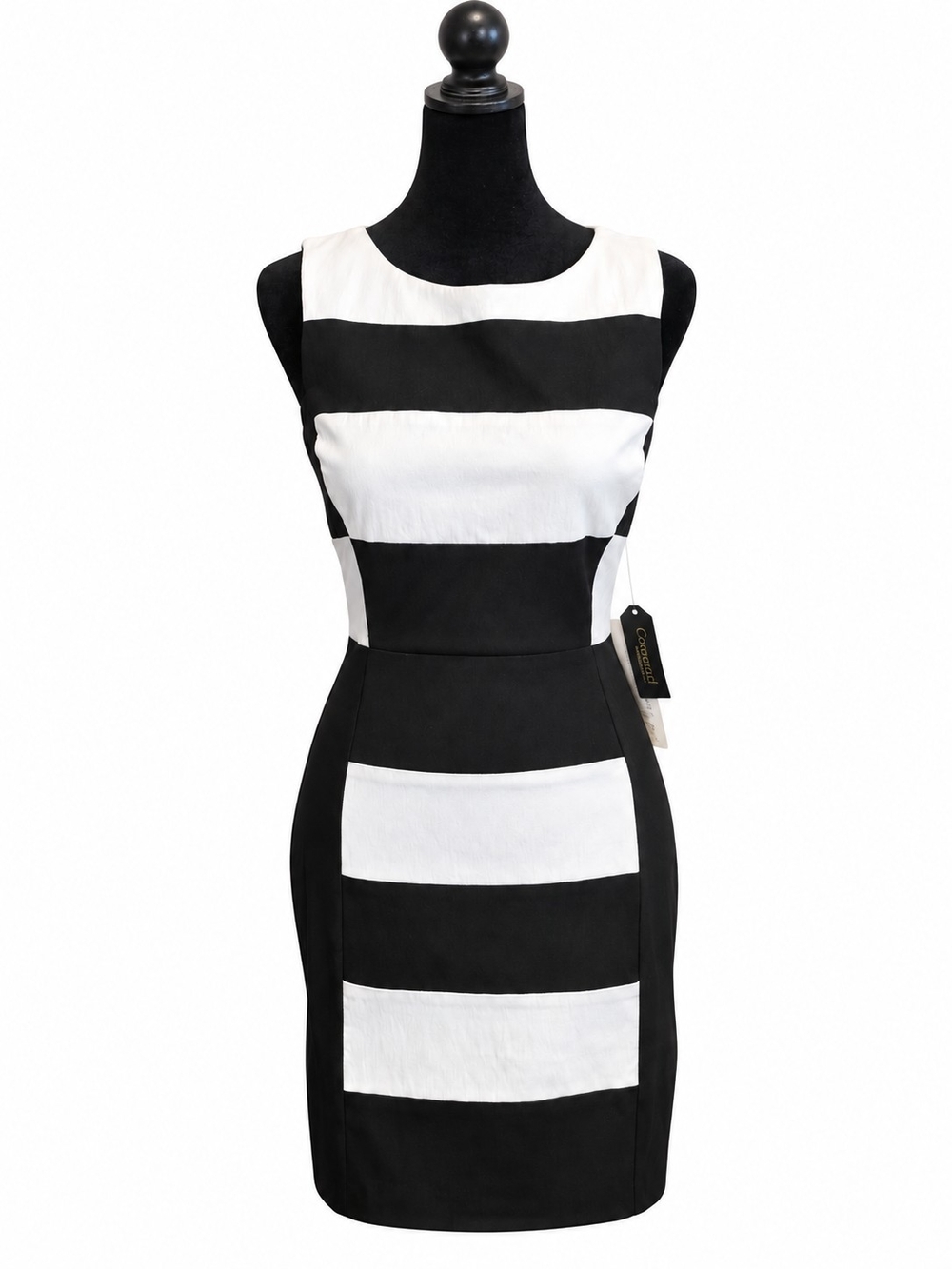 Teeze Me Size 5 Black White Colorblock Sheath Pencil Dress NWT